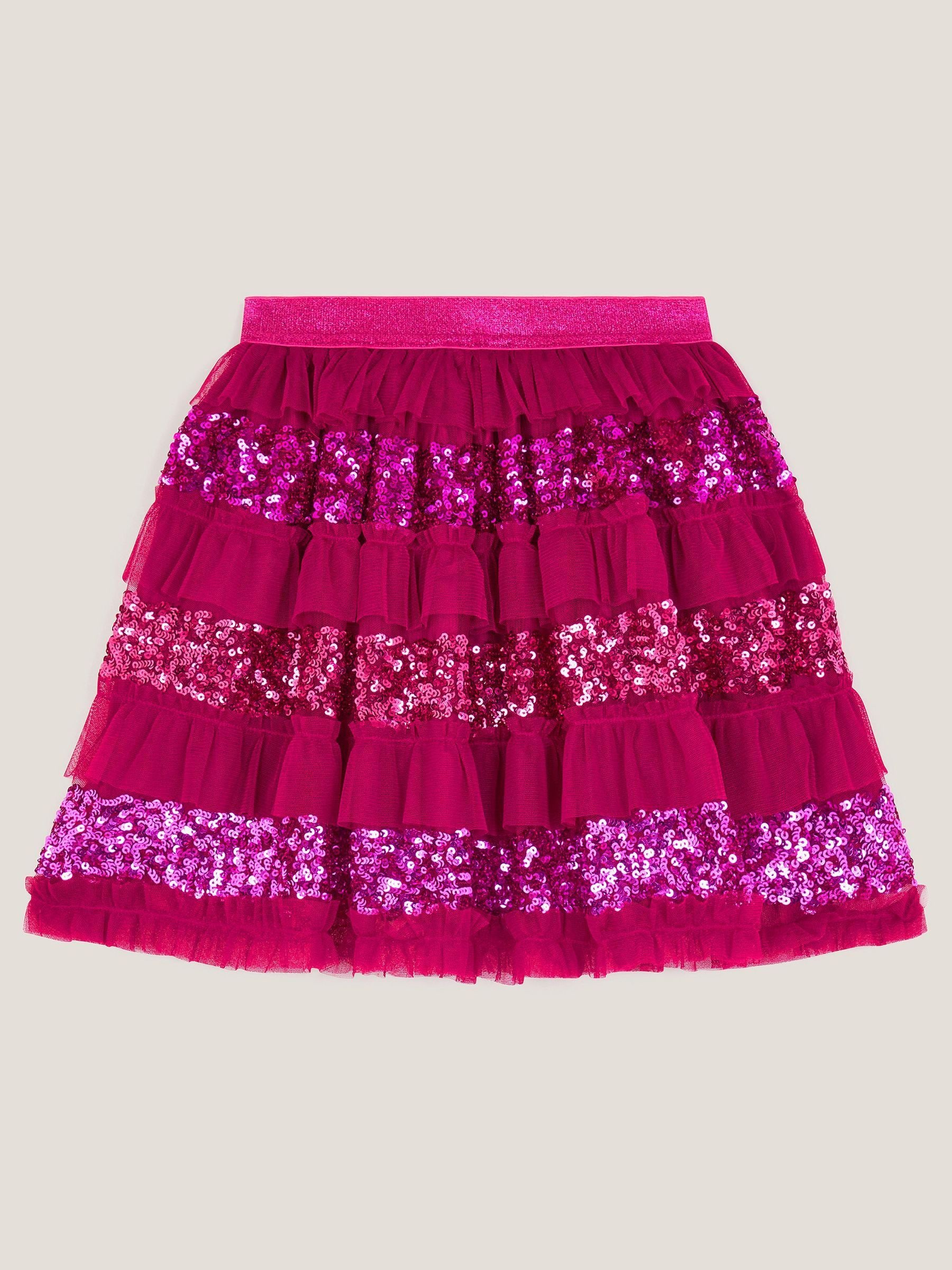 Monsoon Sequin Ruffle Disco Skirt