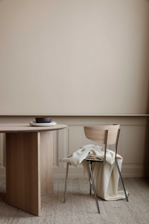 Ferm Living Herman stoel zwart, zwart onderstel