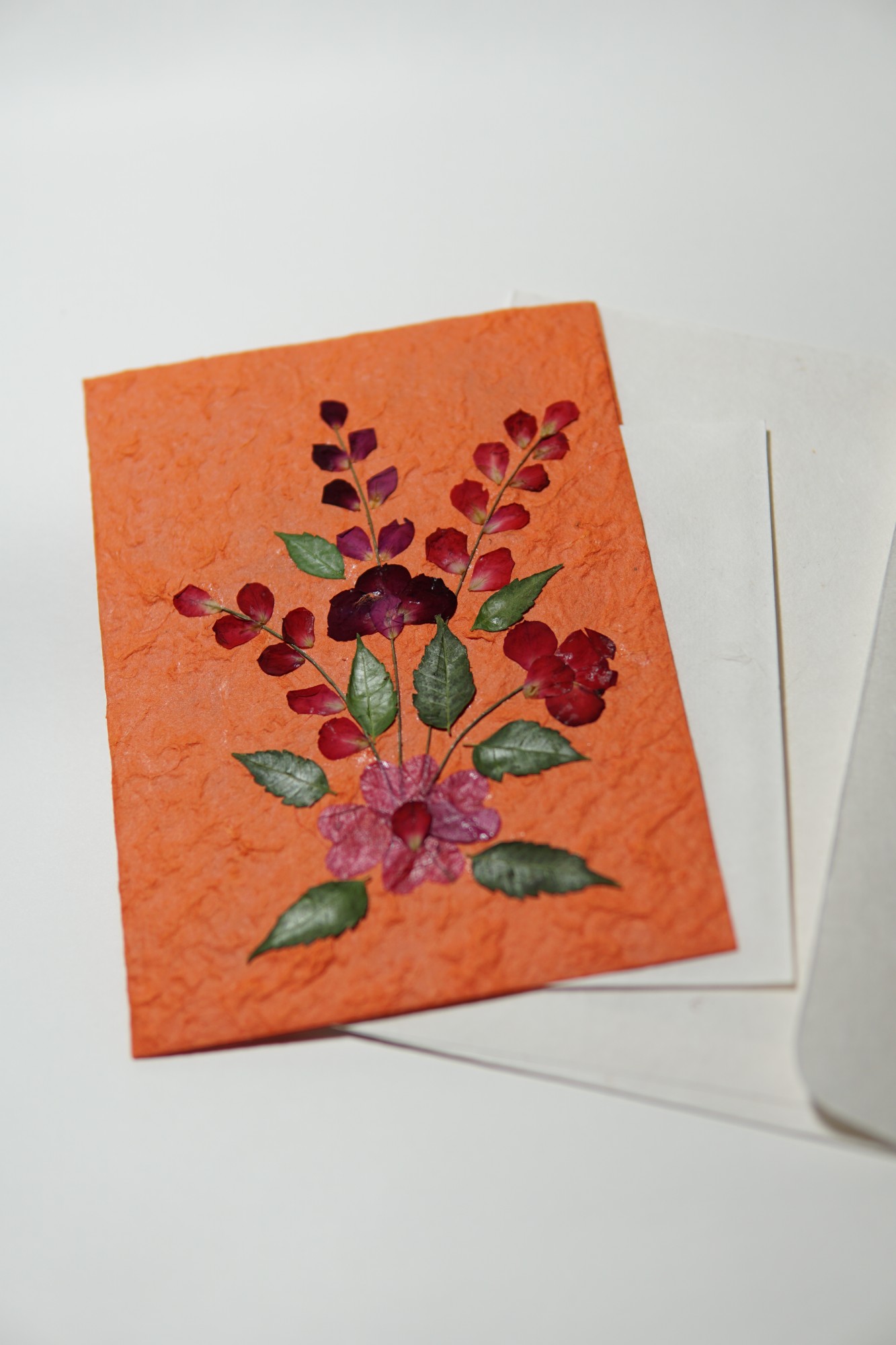 Grußkarte 'Blume', orange, T 17,5 cm, B 12 cm günstig bestellen