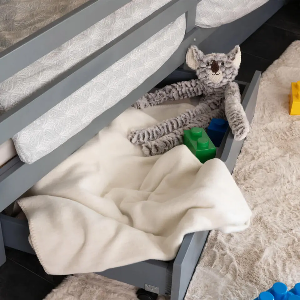 HOME DELUXE kinderbed WOLKENLAND grijs met lades