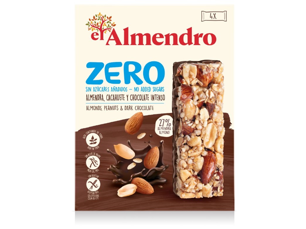 BARRAS DE CEREAIS EL ALMENDRO ZERO CHOCOLATE NEGRO 120G