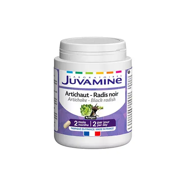 JUVAMINE ALCACHOFRA E RABANONETE PRETO - Suprimento para 2 meses - 120 cápsulas vegetais