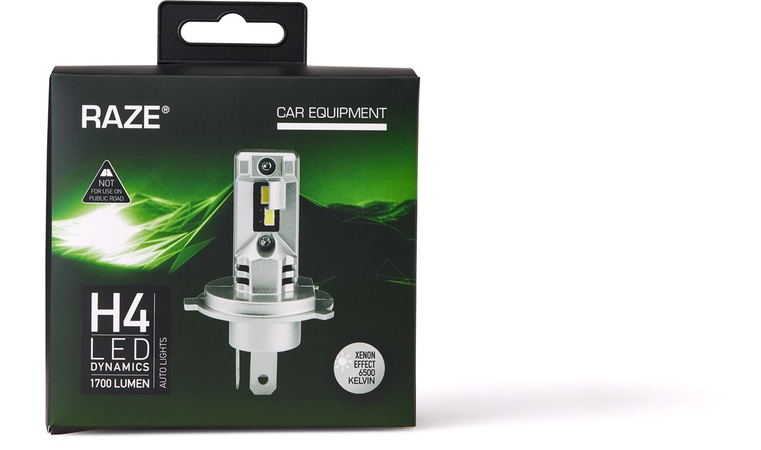 Pæresæt H4 LED Dynanics - RAZE