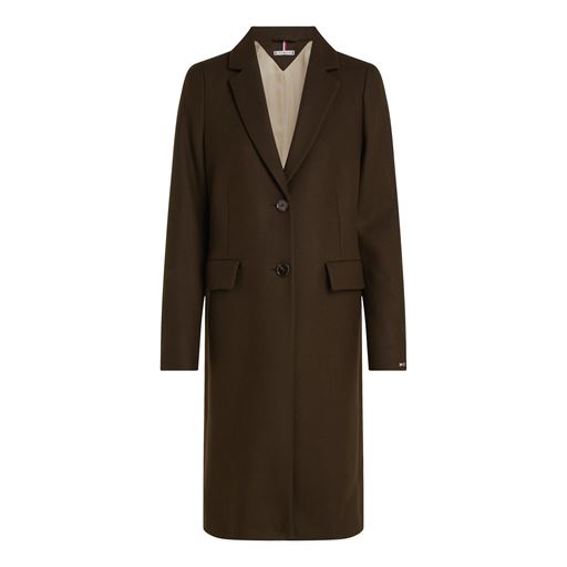 Tommy Hilfiger Wool Blend Classic Frakke, Dark Coffee, 38