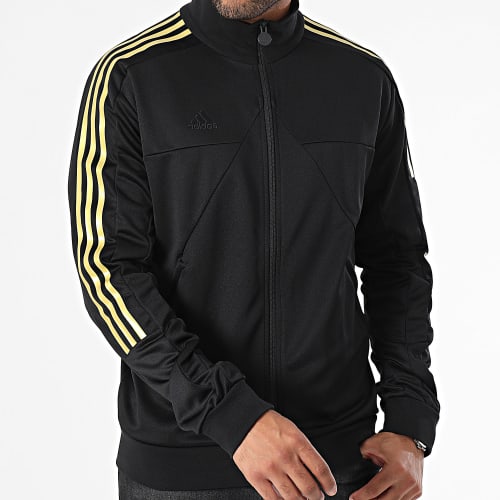 Veste Zippée A Bandes Tiro IM2920 Noir Doré