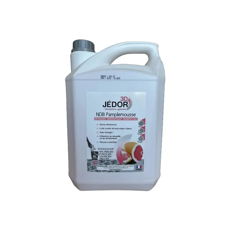 JEDOR - Nettoyant désinfectant 3D - Parfum pamplemousse - 5L
