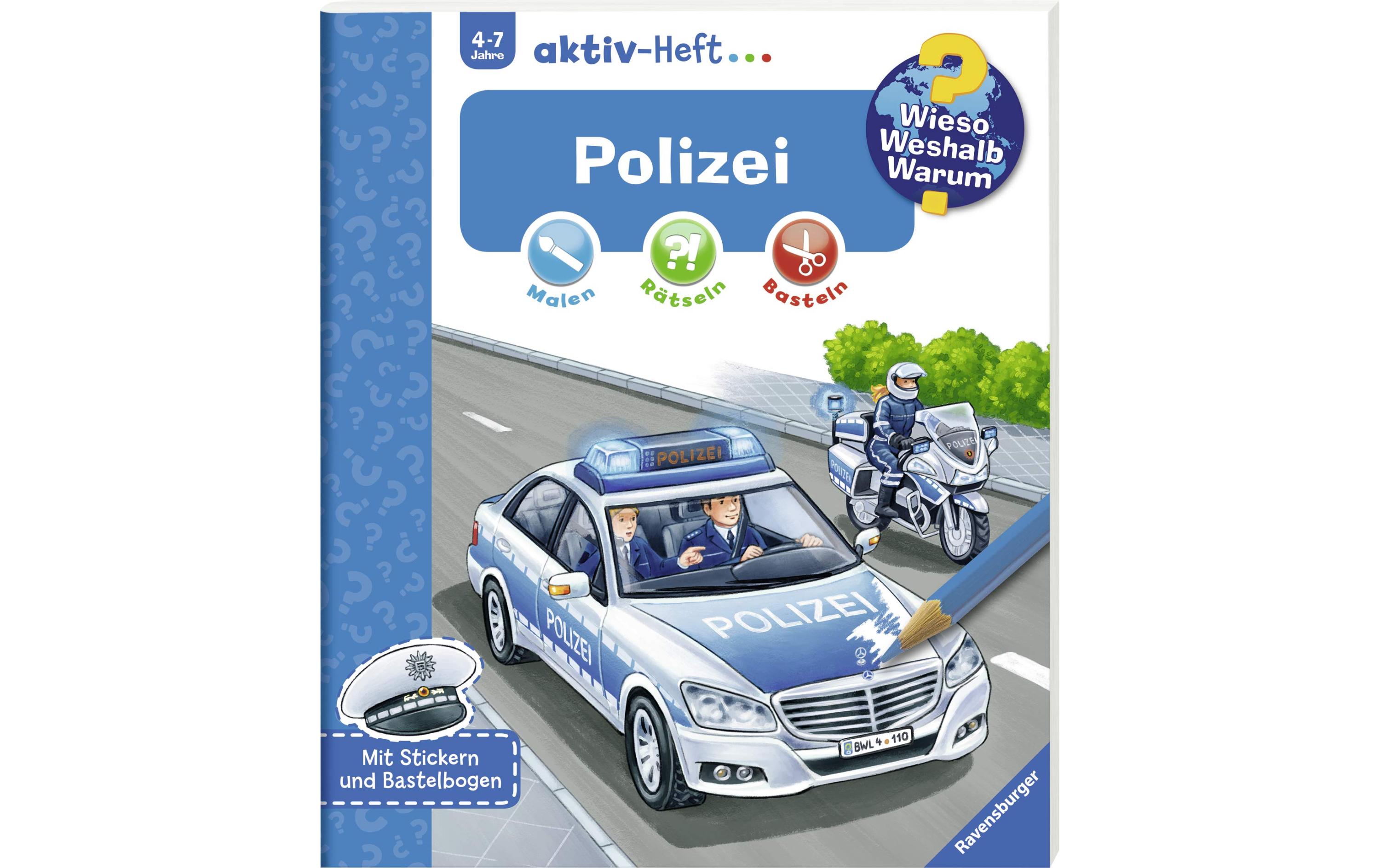 Kinder-Sachbuch WWW Aktiv-Heft PolizeiWelche Fahrzeuge gibt es bei der Polizei?