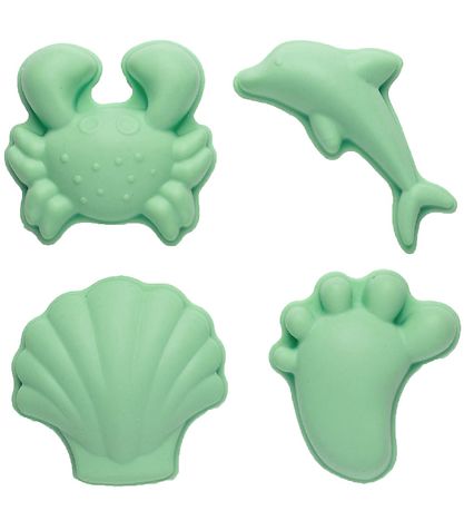 Scrunch Sandformen - 4 st. - Silikon - 6, 5-10, 5 cm - Light Dus