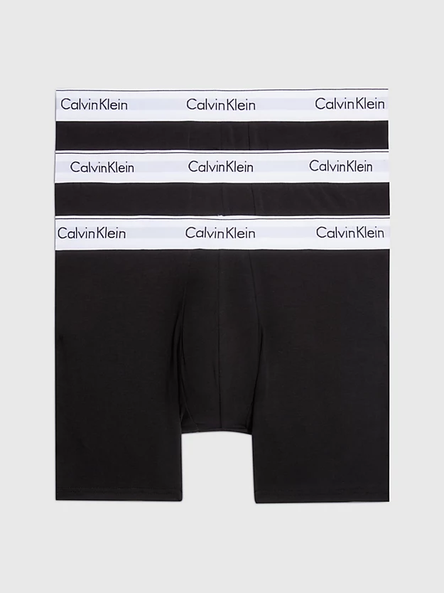 Pacote com 3 Cuecas Boxer Longas - Algodão Moderno