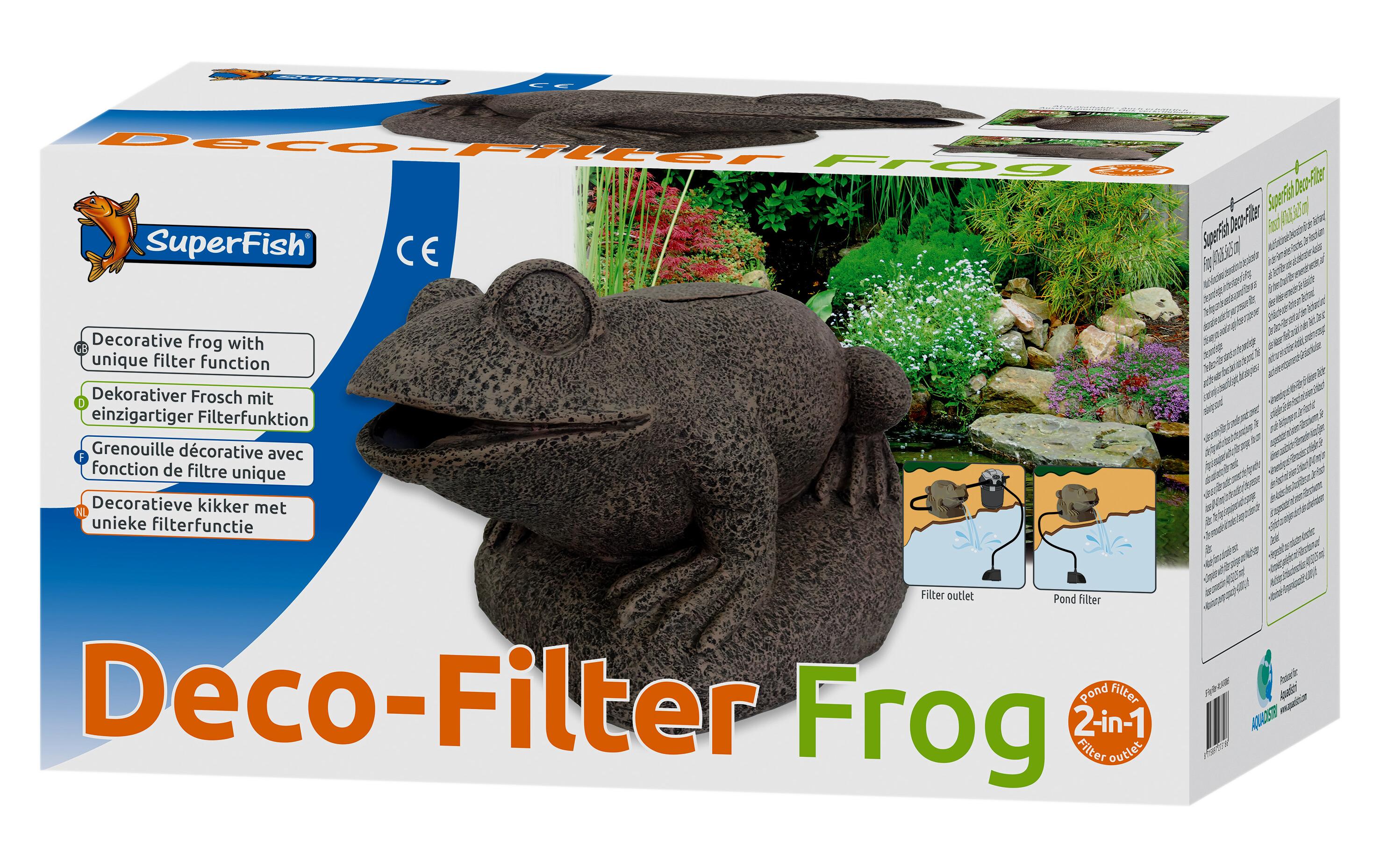 Deko-Filter Frosch<br>Dekorative Filter-Figur