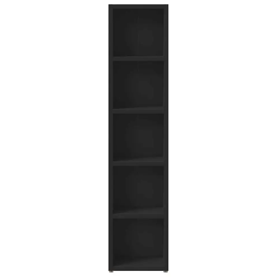 vidaXL - Cd-kast - Zwart - Bewerkt hout - 2 stuks