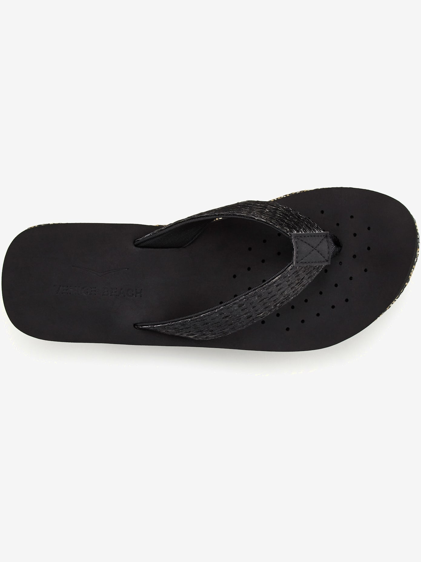 Tongs avec talon compensé confortable
