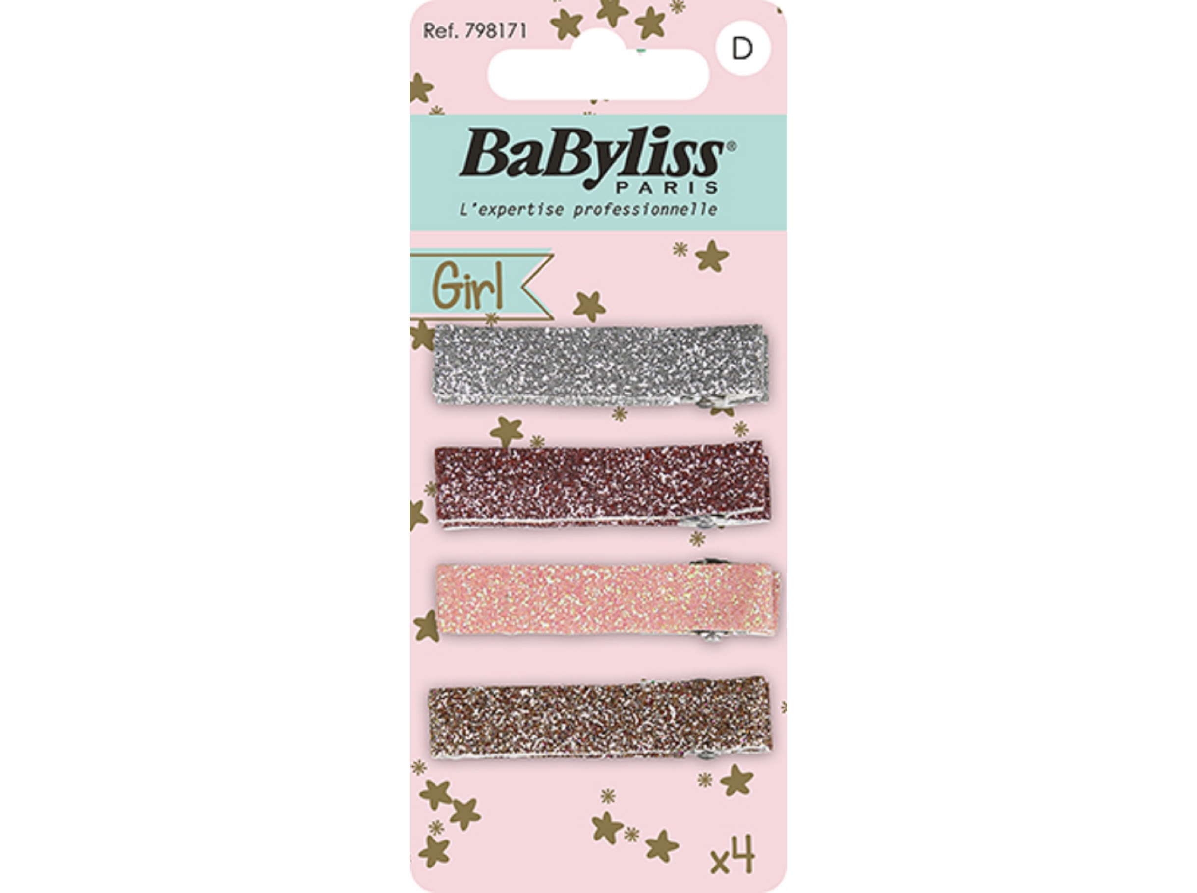 GANCHOS GLITTER RETANGULARES BABYLISS UN