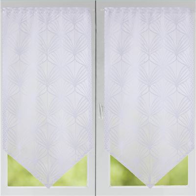Paire de voilages droits jacquard en pointe