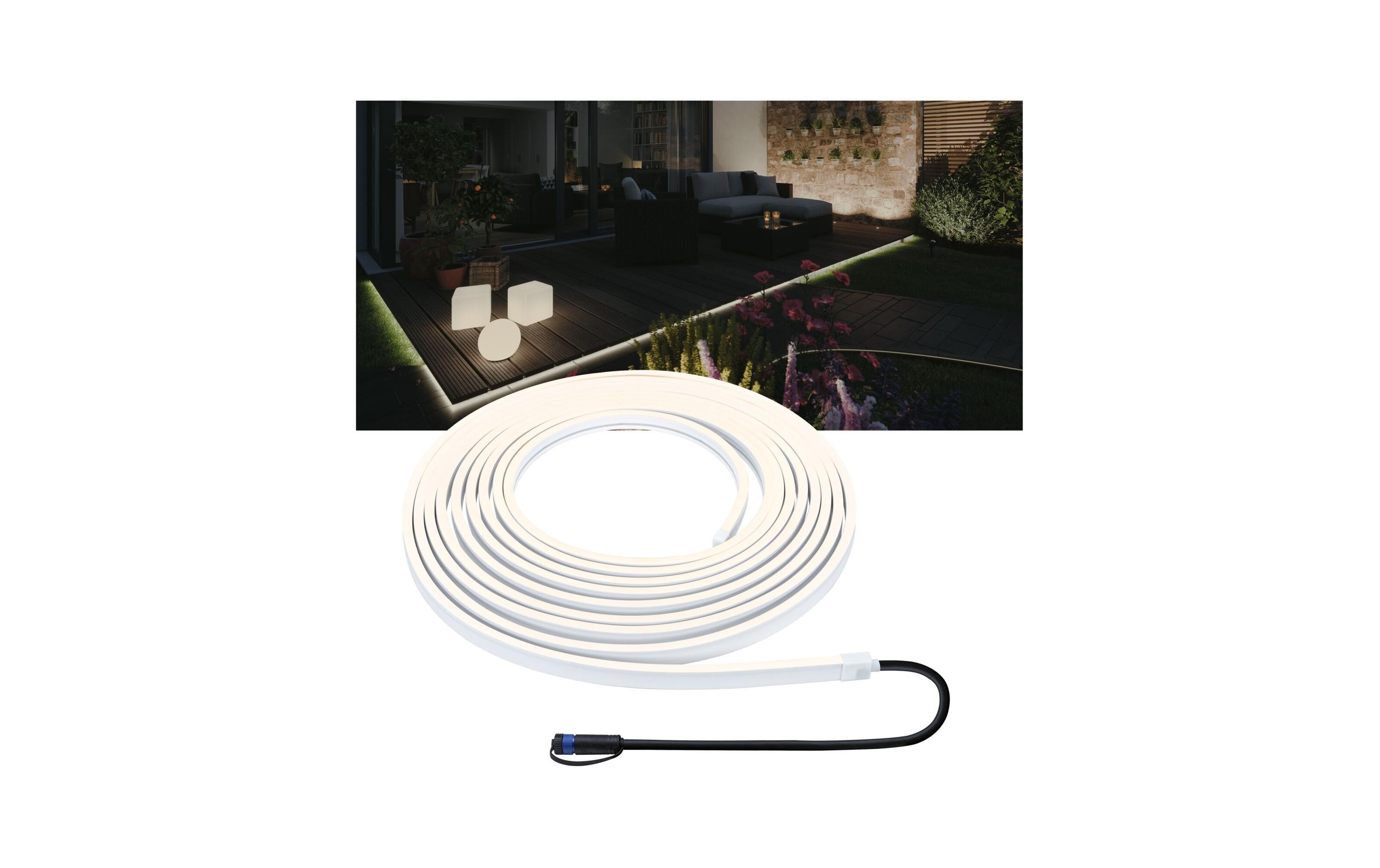 LED-Stripe Plug & Shine Smooth, 3000K, 10m, WeissOutdoor Stripe