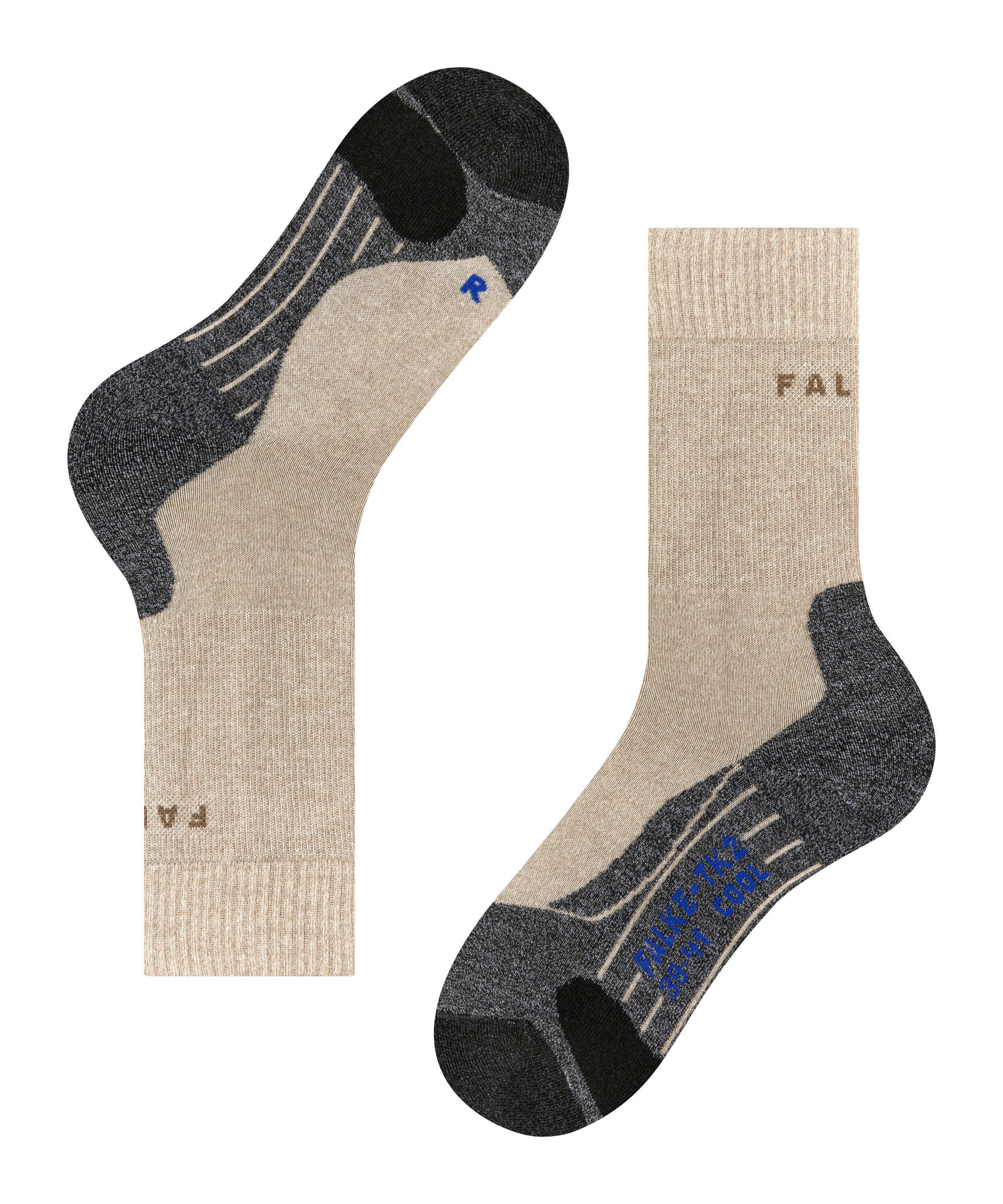 FALKE TK2 Cool wandelsokken zand