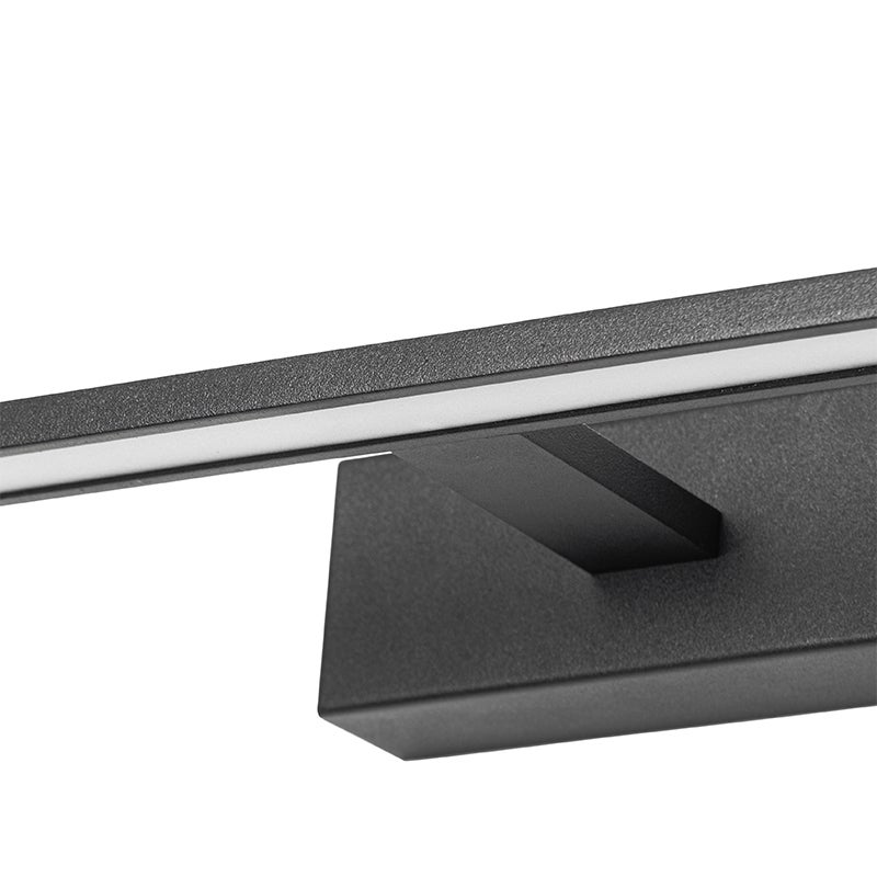 Zwarte wandlamp, 41,5 cm, inclusief LED, IP44 - Jerre