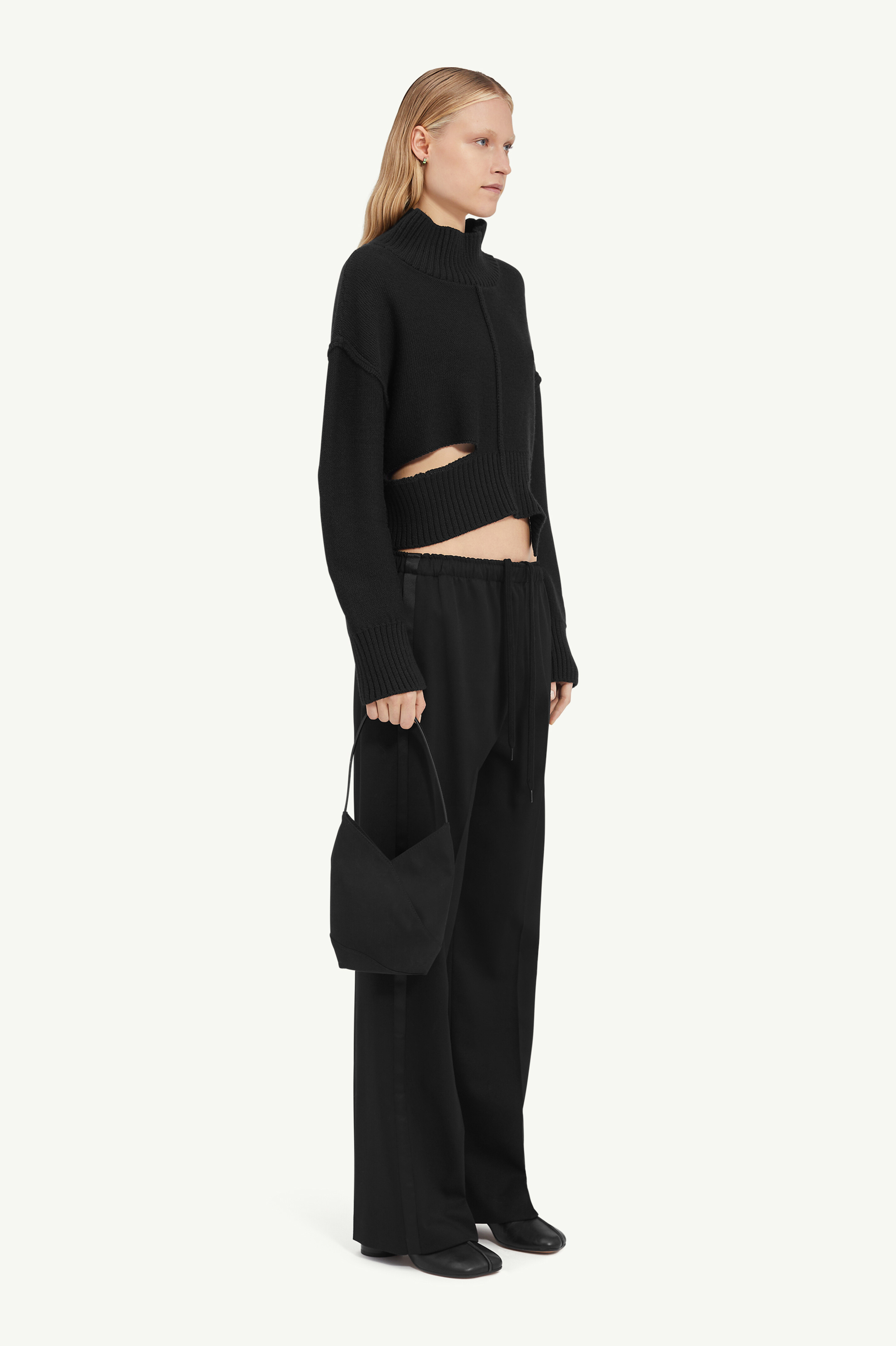 Pull en maille effet usé