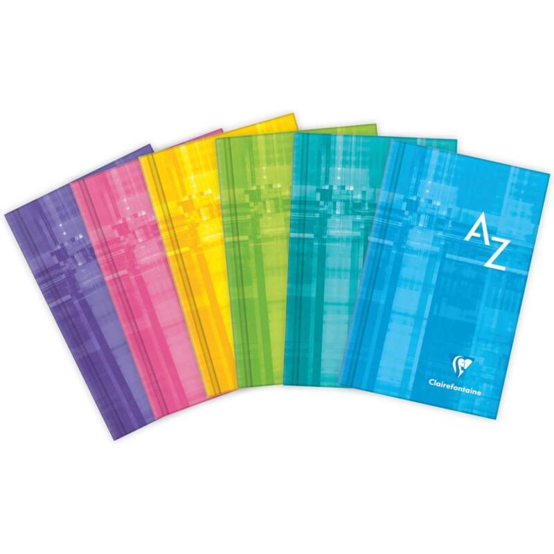 Répertoire brochure rembordée rigide 7,5x12cm 128 pages petits carreaux Couleur aléatoire - Assortis