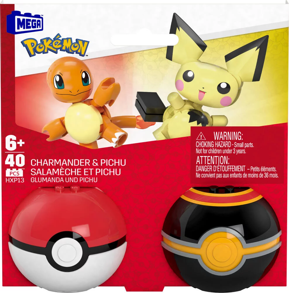 POKEMON - 2 POKEBALL AVEC POKEMON A CONSTRUIRE