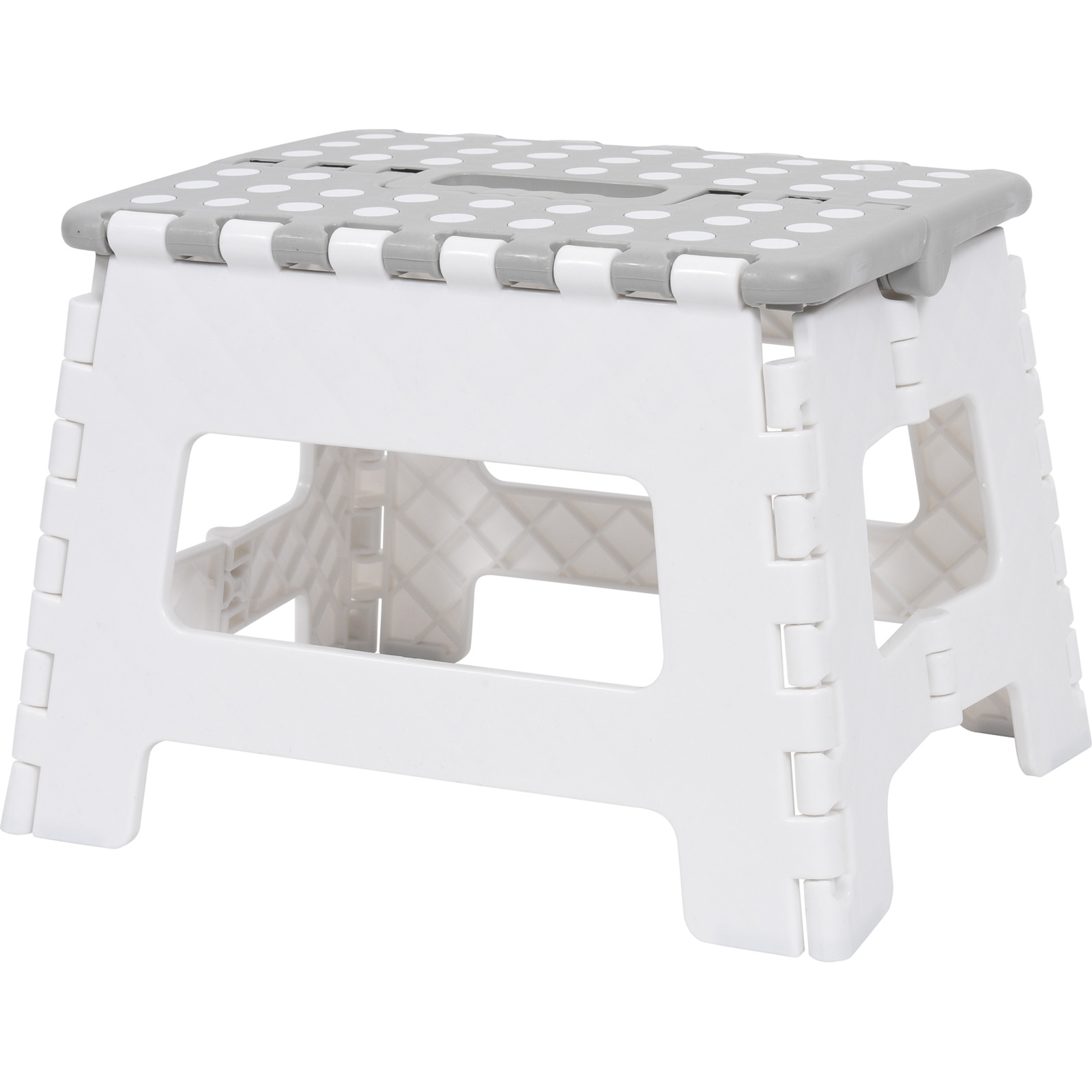 Klapphocker ca 29x22x22cm weiss/grau