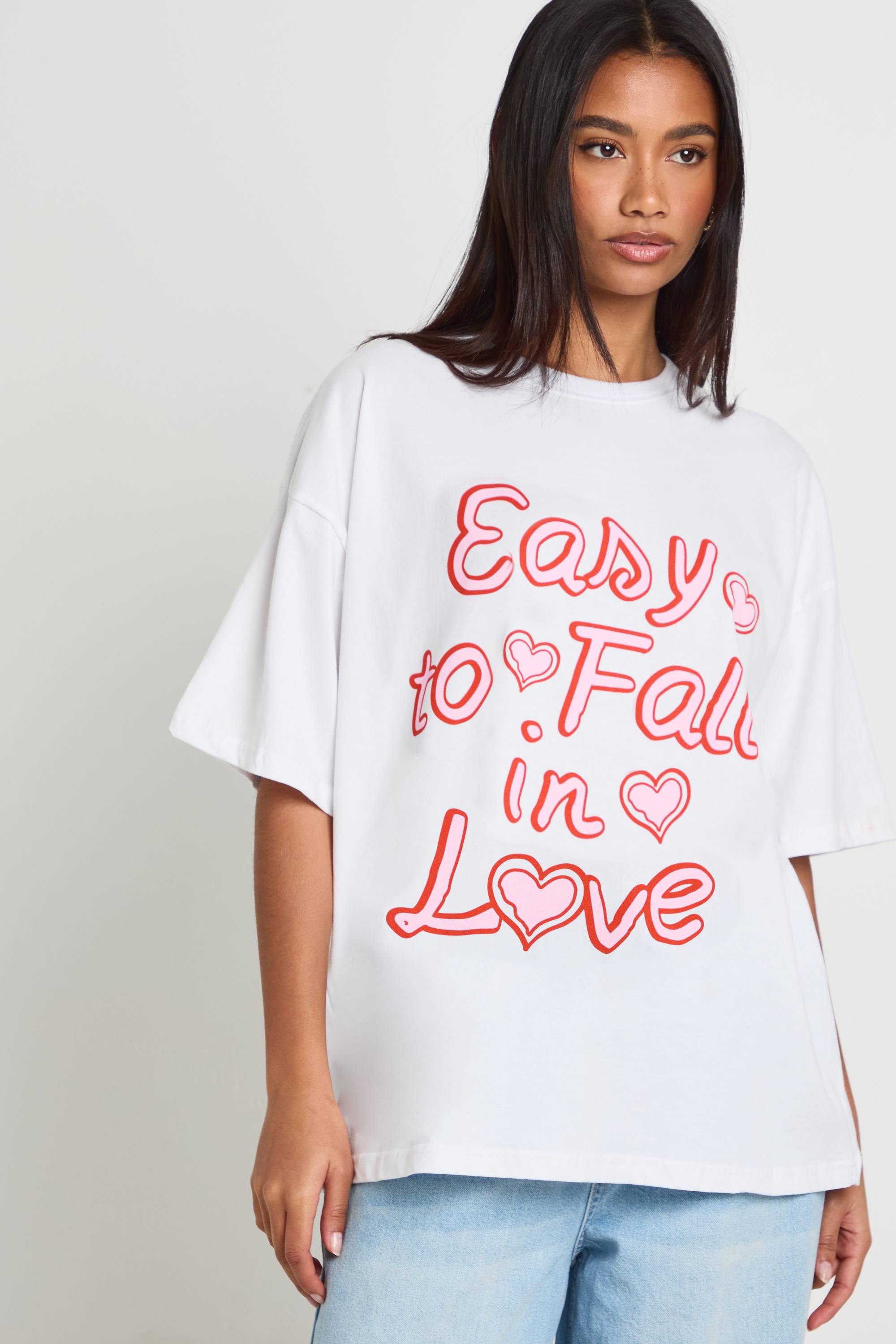 boohoo T-shirt Imprimé Easy To Fall In Love