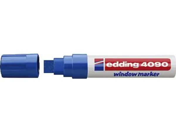 edding 4090 window - Markør - for glas, plade - blå - vandbaseret blæk - 4-15 mm
