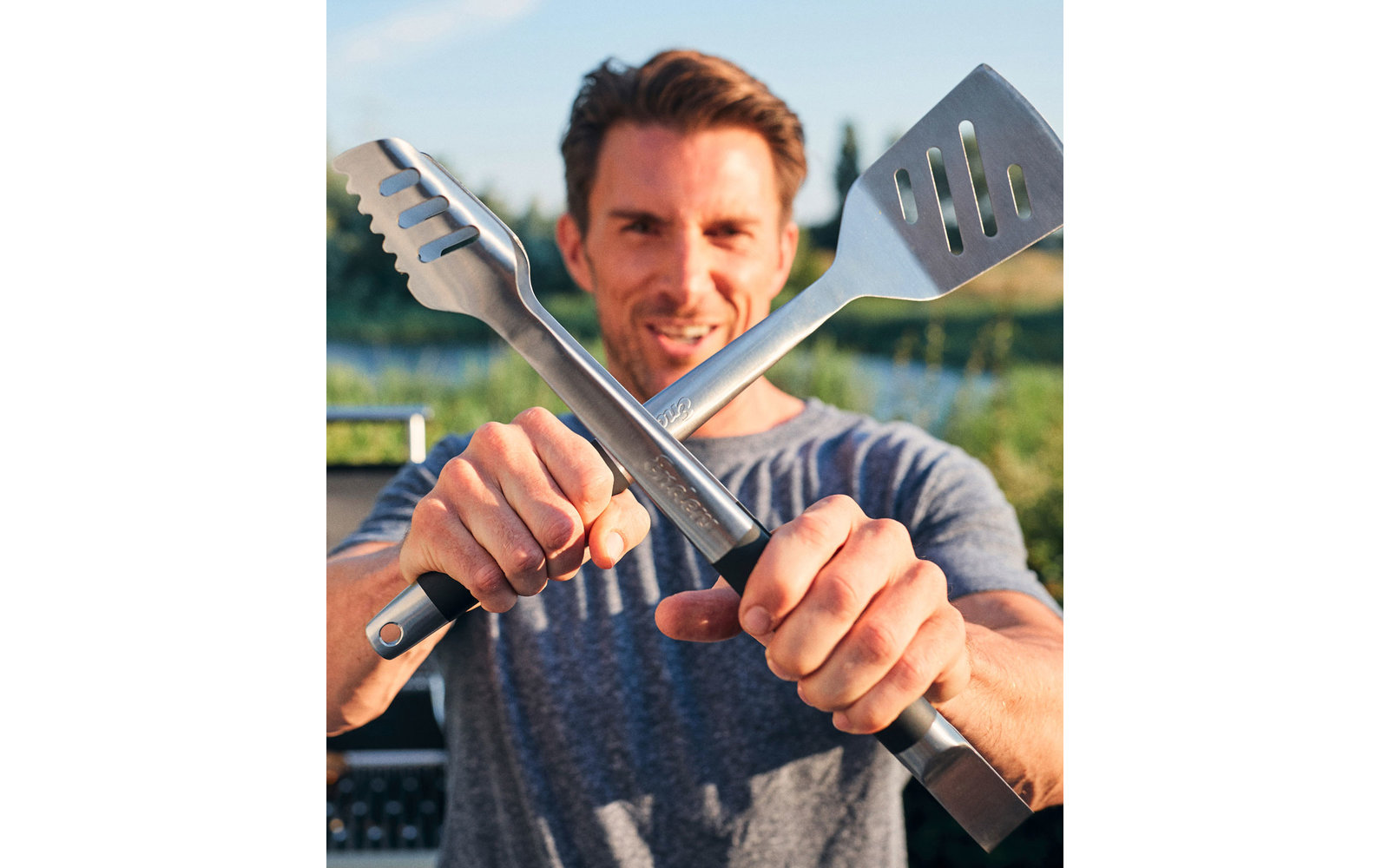Enders Premium Grillbesteck Edelstahl 3er-Set inkl. Tasche