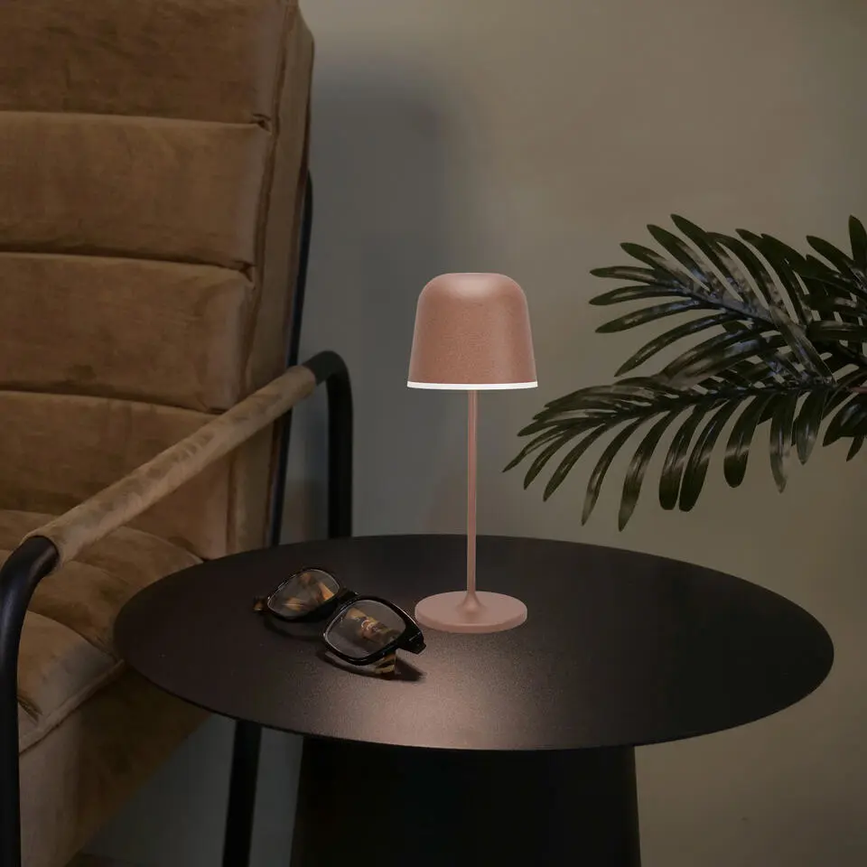EGLO Mannera-S Tafellamp/Priklamp - USB-C - H 20 cm - Roestbruin