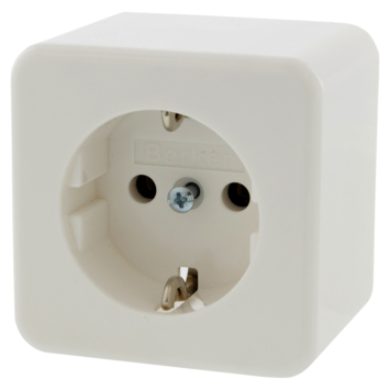 Berker Opbouw Enkel Geaard Stopcontact Wit
