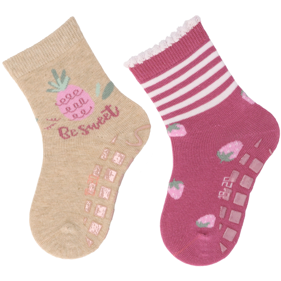 Sterntaler ABS-Socken DP Obst beige mel.