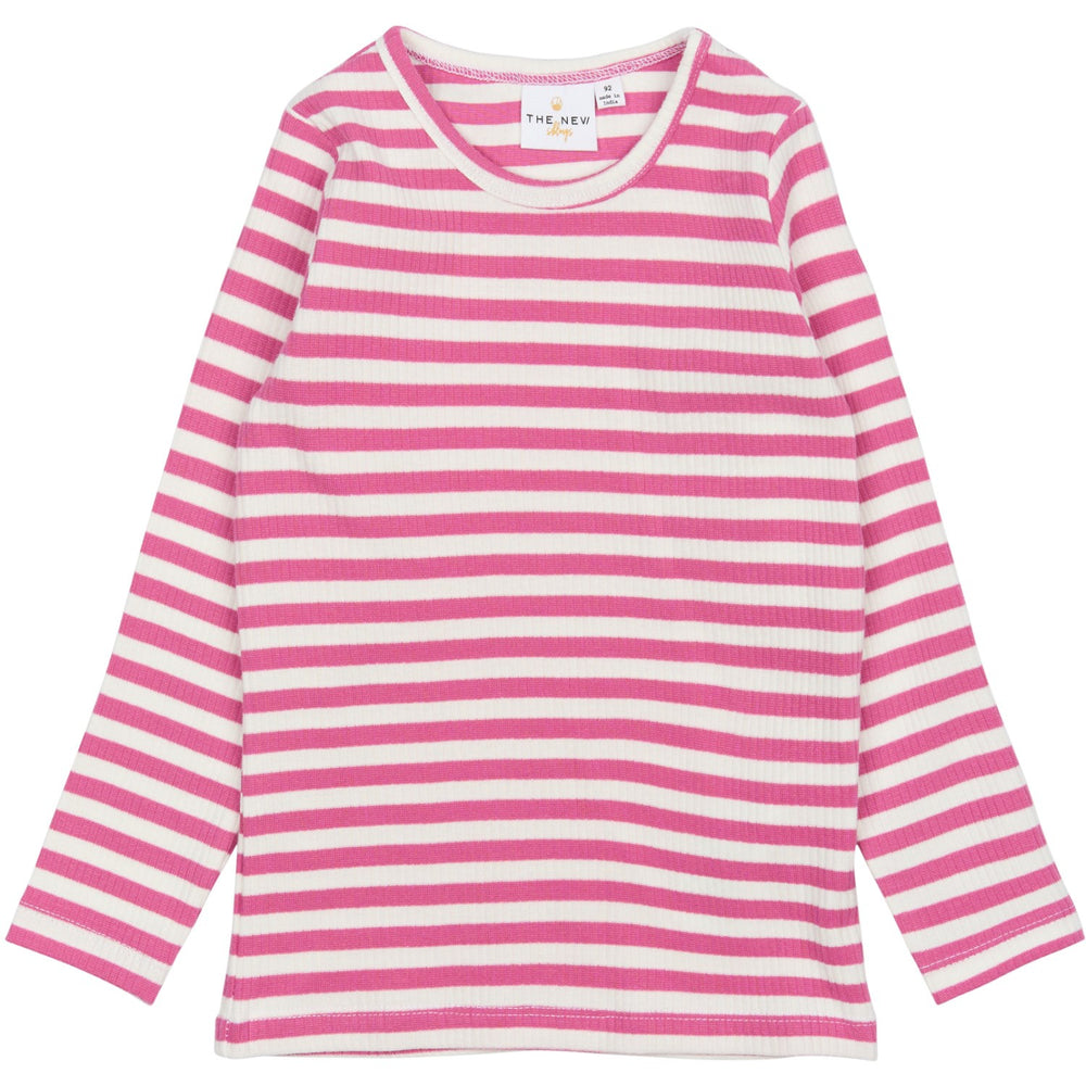 Køb THE NEW Siblings Ibis Rose Striped Fro L_S Rib Tee