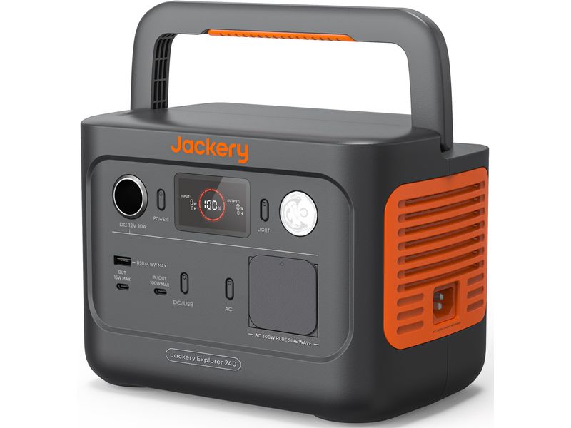 Jackery Power Station Explorer 240 V2 EU 256 Wh Mobiler Stromspeicher und Stromgenerator