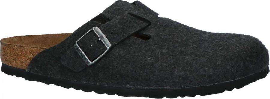 Birkenstock wollen Pantoffels Regular Anthracite Gray