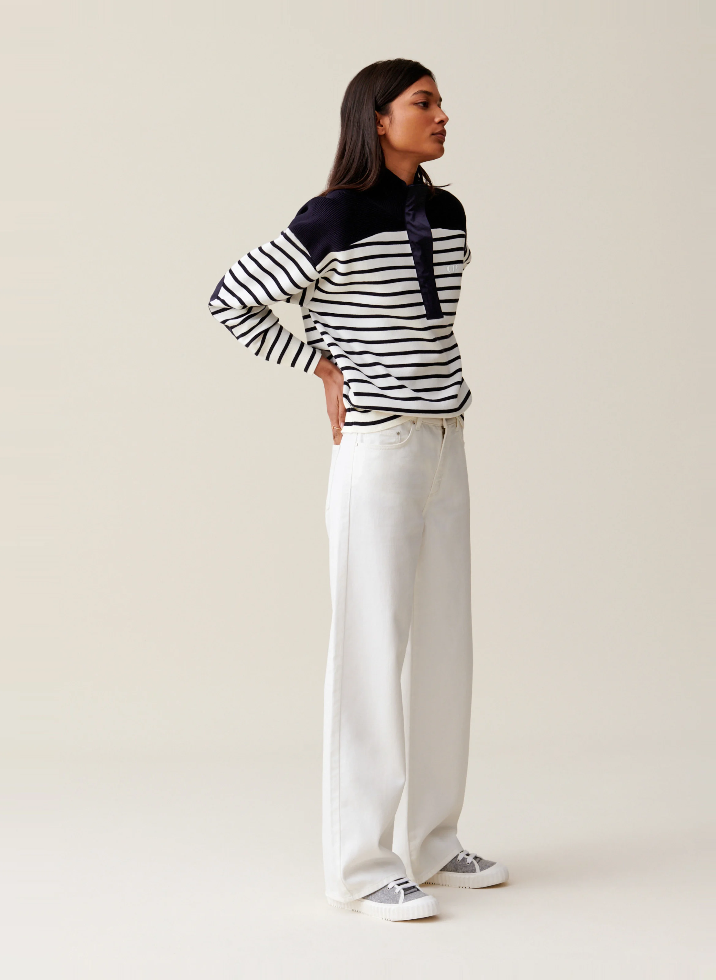 Sweatshirt ample rayé | Multicolore
