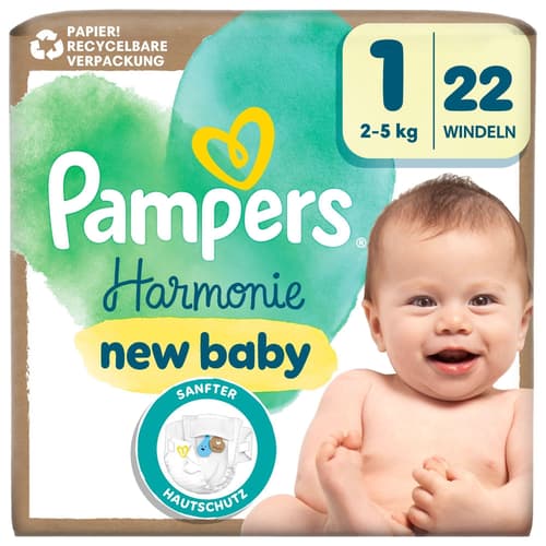 Pampers Harmonie Windeln Gr.1, Single Pack, 2-5kg