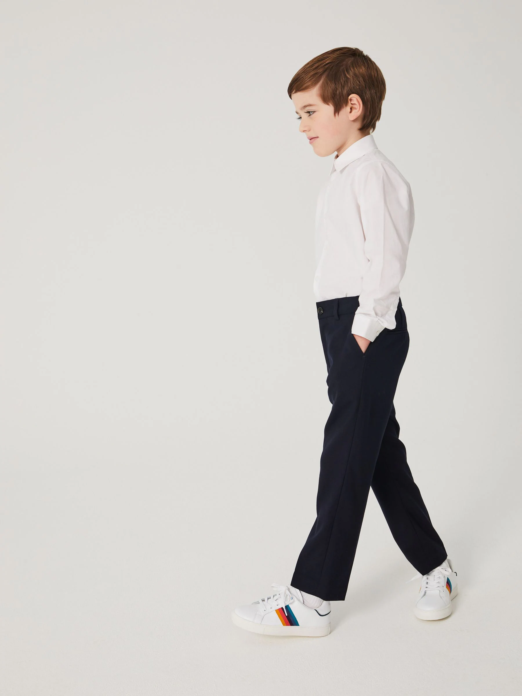 Paul Smith - Junior marineblauwe nette pantalon voor jongens