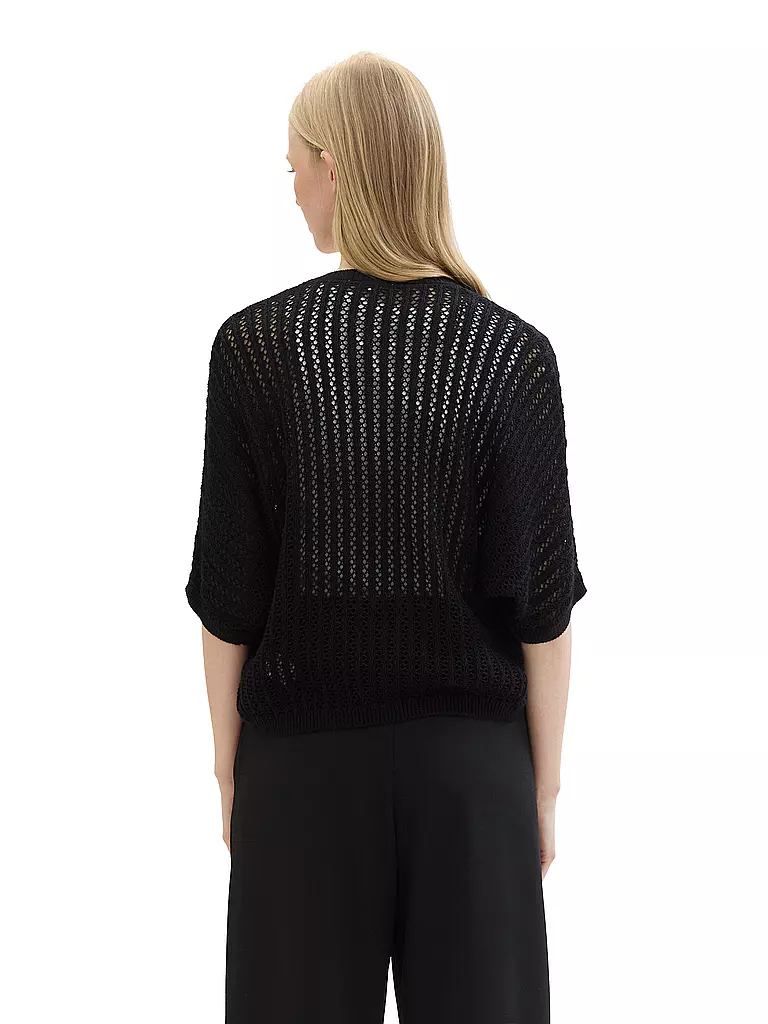 TOM TAILOR Strickjacke  schwarz