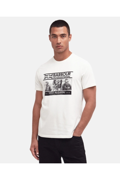 Tee shirt barbour intl charge wh32 whisper white