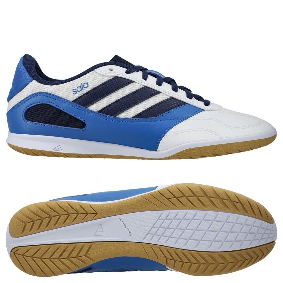 adidas Super Sala III IC - Blanc/Bleu Marine/Argenté