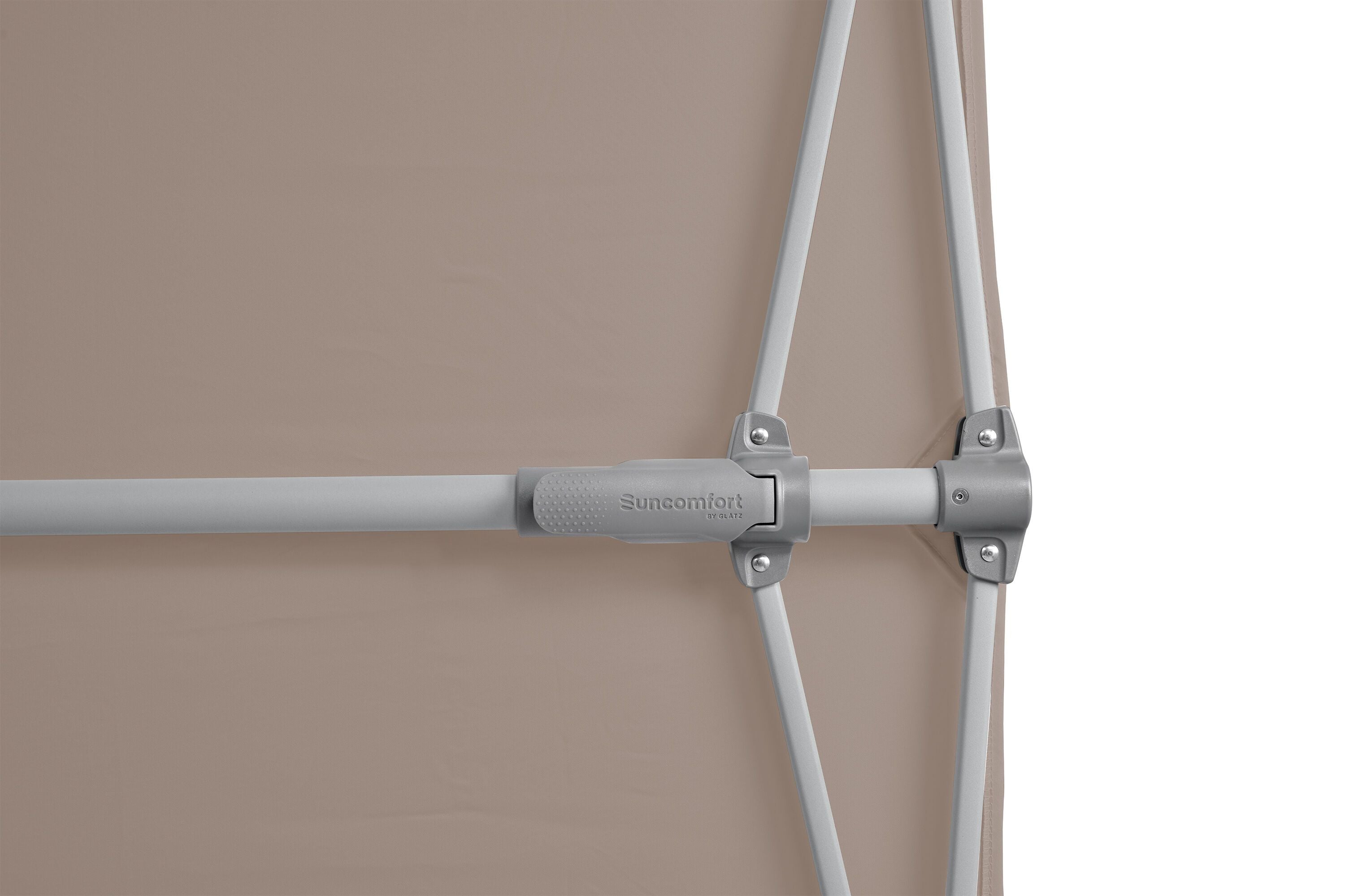 Suncomfort by Glatz FLEX ROOF III Sonnenschirm - Taupe / B: 194.0 cm x T: 140.0 cm