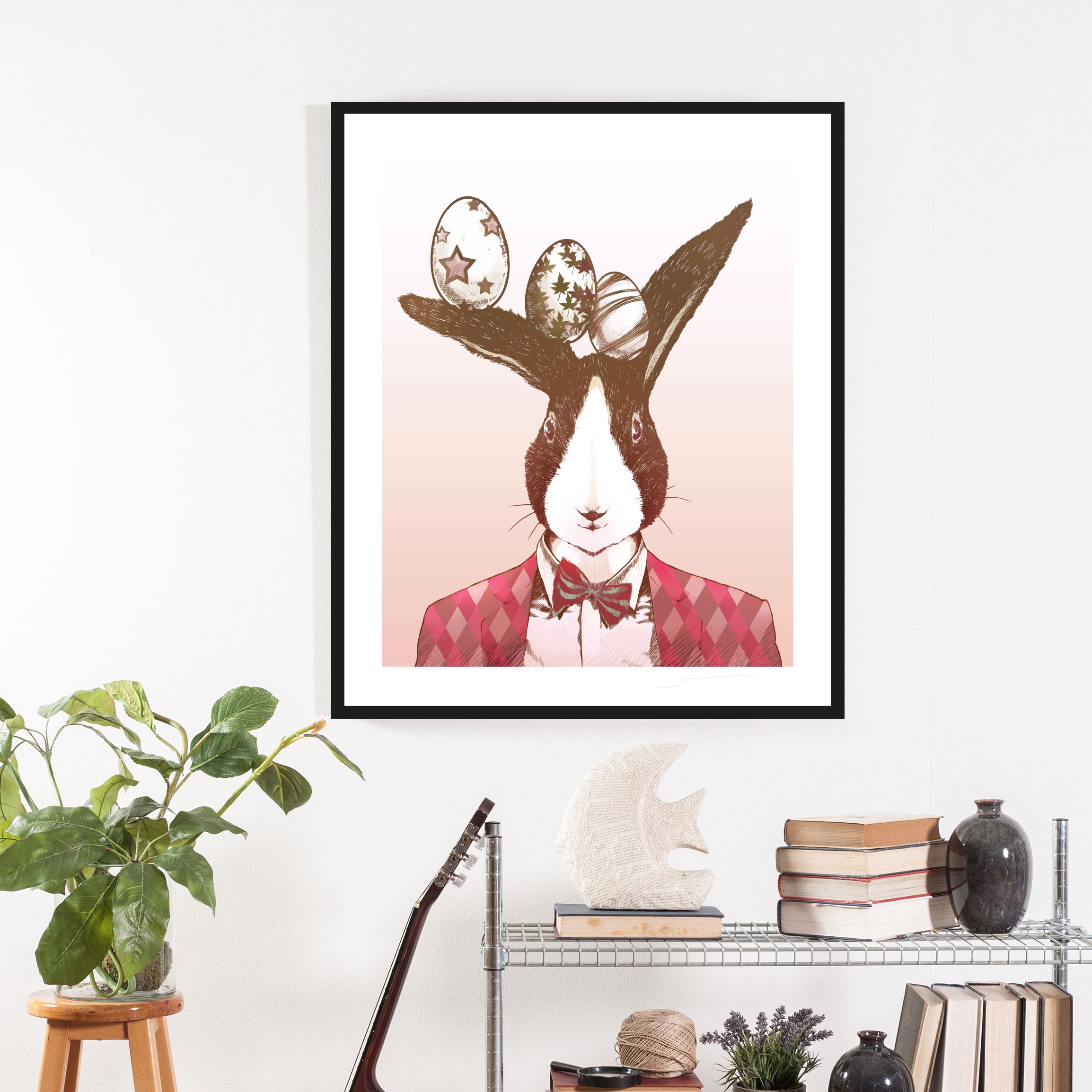 queence Bild »Aferno« Haustiere | Kunst | Ostern 1 Stk. tlg. mit Rahmen, weiss