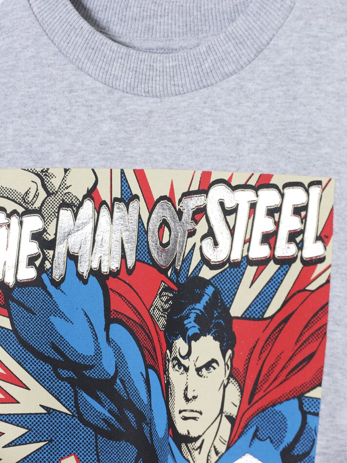Moletom com estampa do Superman - DC - Cinza Mesclado