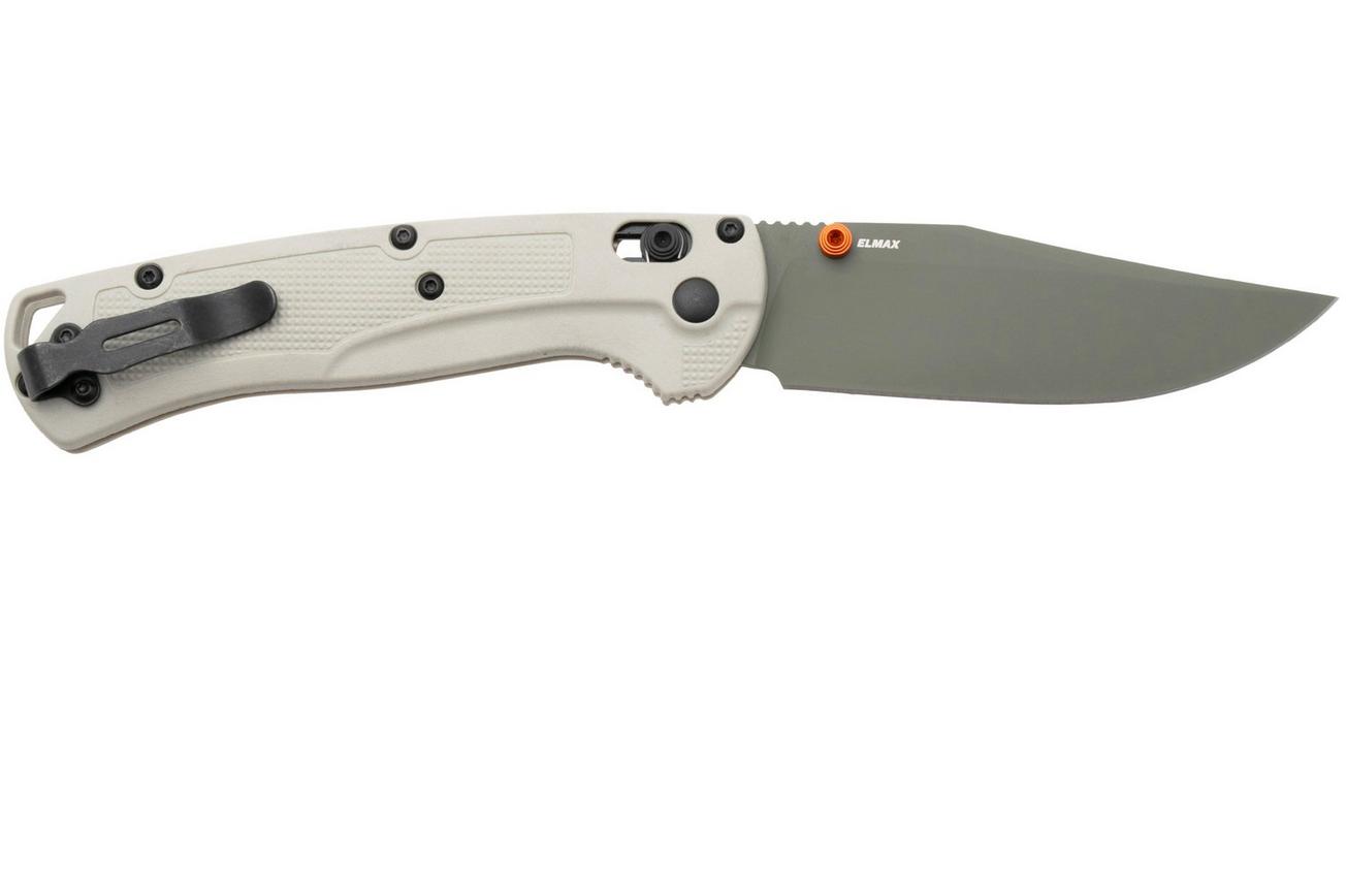 Benchmade Taggedout 15536GN-01 Green Cerakote Elmax, Tan Grivory, jachtzakmes