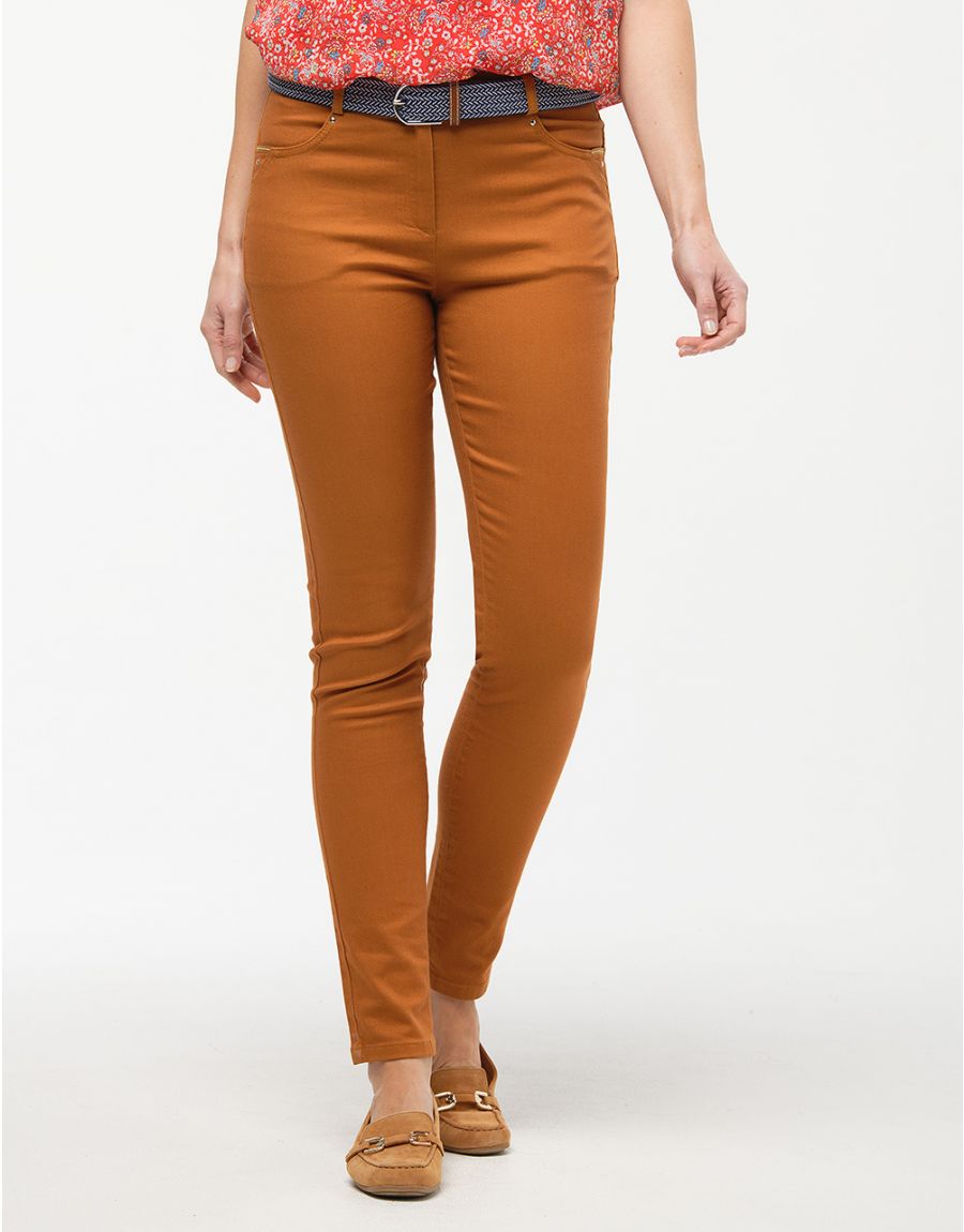 Pantalon coton orangé
