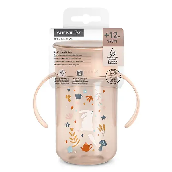 Suavinex, Wonderland, Tasse 360° +12mois - Wonderland Rose - 340ml