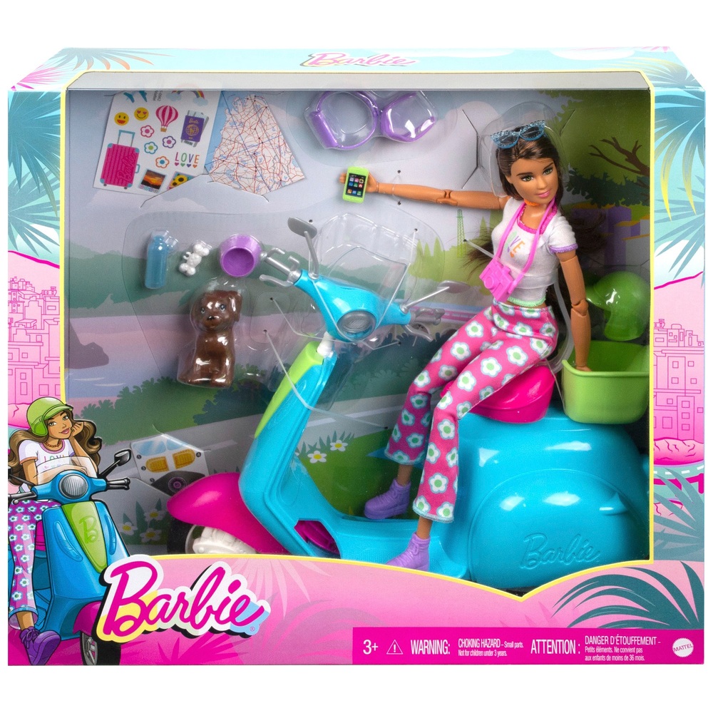 Barbie Holiday Fun Puppe, Roller und Zubehör