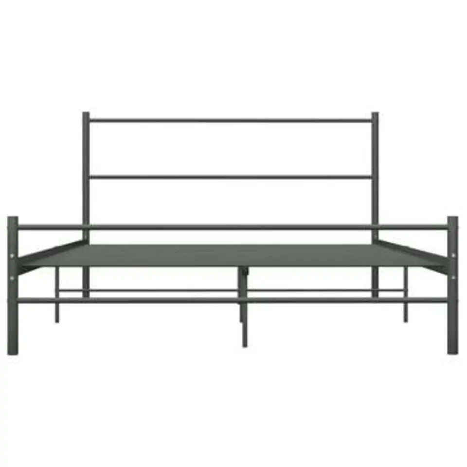 vidaXL - Tweepersoonbed - Grijs - Metaal - 160x200 cm