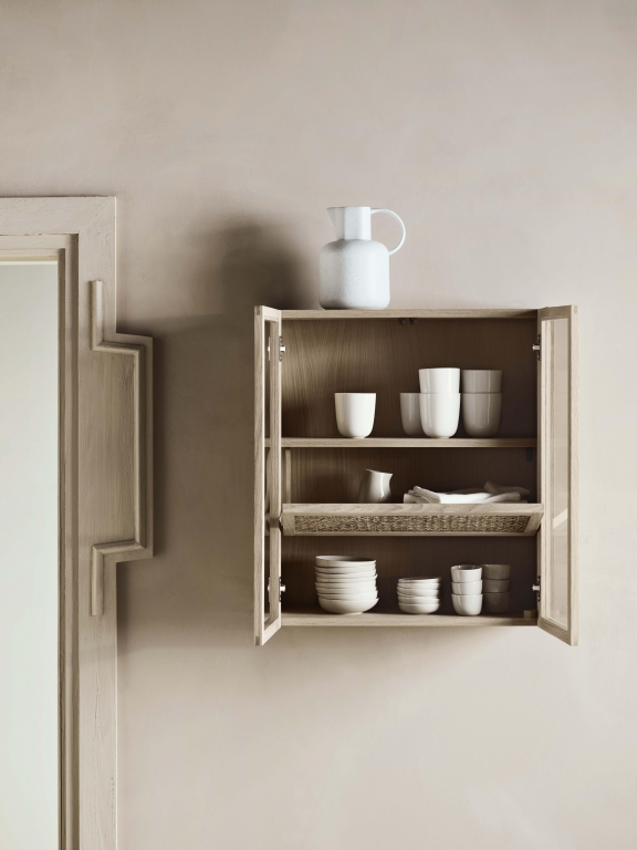 Bolia Cana wandkast small wit gepigmenteerd geolied eiken