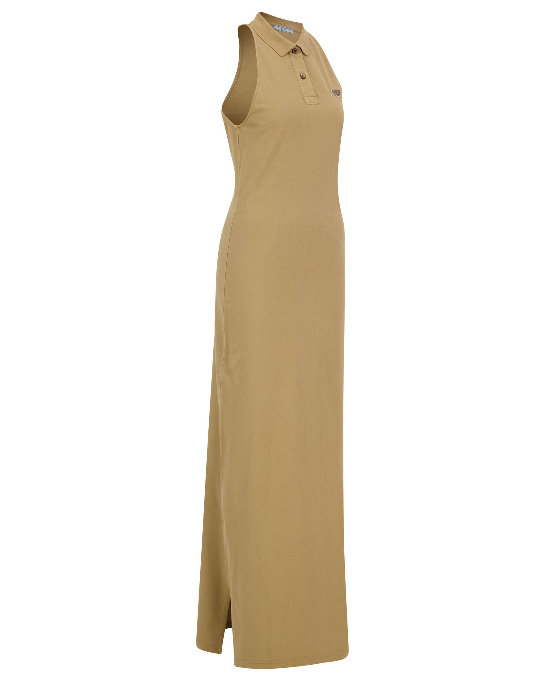 Prada| Damen Maxikleid aus Baumwoll-Piqué